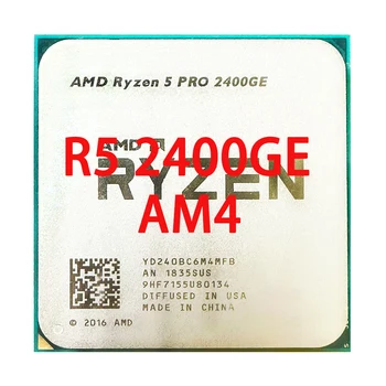AMD Ryzen 5 PRO 2400GE R5 PRO 2400GE 3.2 GHz Quad-Core Aštuonių Siūlų 35W CPU Procesorius YD240BC6M4MFB Lizdas AM4