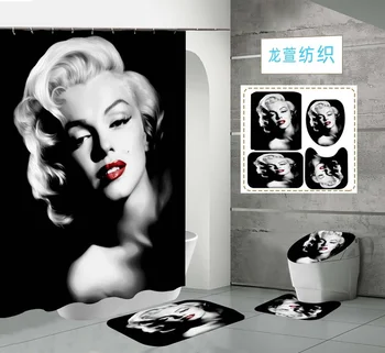Marilyn Monroe Sexy Woman Dušo Užuolaidos Vonios Užuolaidų Komplektas su Kabliukais Mados Vonios Užuolaidų Grožį, Virtuvė, Tualetas Namų Dekoro