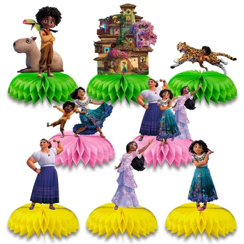 8pcs Disney Pixar Encanto Mirabel Princesė Korio Centras Papuošalai 3D Lentelė Mergaičių, Kūdikių Dušas Gimtadienio Prekes