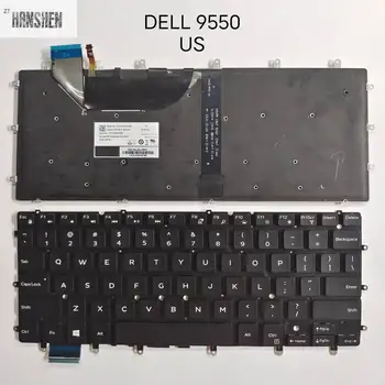 Naujas JAV Klaviatūra DELL XPS 15 9550 9560 nešiojamojo kompiuterio klaviatūros Apšvietimas