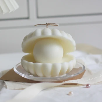 Pearl Shell Formos Silikono Žvakių Liejimo 3D Aromaterapija Seashell Muilo Tortas Kepimo Rankų darbo Meno Amatų Pelėsių, Apdailos Įrankiai