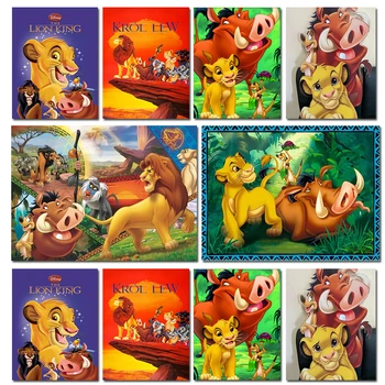 Deimantų Meno Liūtas Karalius Tapyba Visą Grąžtai Kryželiu Rinkiniai Dėlionė Mozaika Modelis Strazdų Siuvinėjimo Disney Gyvūnai