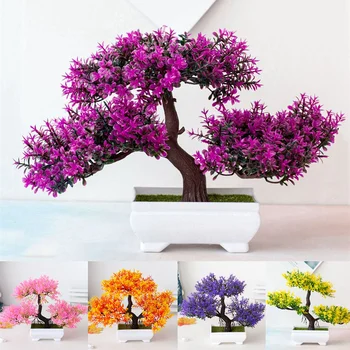 Plastiko, Dirbtinės Gėlės Bonsai Imituoti Medžio Netikrą Vazoninių Augalų Darbalaukio Dekoravimas Ornamentais Sode Biuro Miegamojo Puošimas