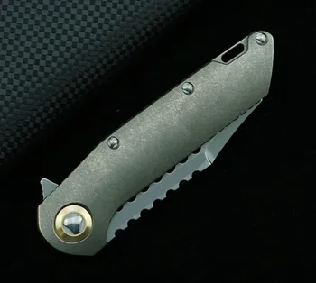 LEMIFSHE MT sulankstomas peilis D2 peiliukų titano lydinio rankena lauko kempingas išgyvenimo virtuvinis peilis vaisių EDC peilis dovanų įrankis peilis 5