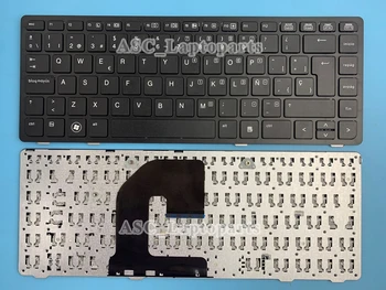 Naujas ispanų Teclado Klaviatūra HP Probook 6460b 6465b Juodas Rėmelis, Juoda Be Taško Stick