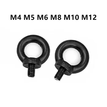 10CS GB825 DIN580 Juoda 304 nerūdijančio plieno pratęsimo eyebolt o - žiedas varžtas jūrų naudoti M4 M5 M6 M8 M10 M12