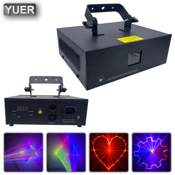 25Kpps 2W Full RGB Lazerių Šviesos Animacinis Modelio Poveikį Lazerio Projecto DMX Muzikos Valdymo DJ Disco Scenos Šalies Baro Patalpose
