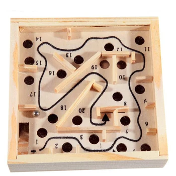 Medinis Labirintas, stalo Žaidimai Vaikams, Kamuolys Juda 3D Puzzle Labirintas Rankų darbo Žaislai Vaikams Lentelė Balansas Švietimo stalo Žaidimas