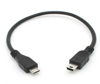 30cm Micro USB B Tipo vyras į mini USB B Tipo vyrų Priimančiosios OTG Adapterio Keitiklio Kabelį, laidą naujų Duomenų Kabelis
