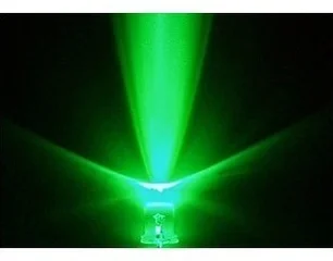 Skaidrus 5 mm LED Žalias šviesos diodas 100vnt/DAUG