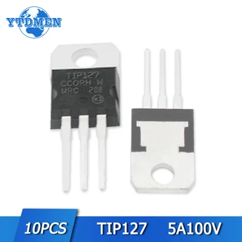 10vnt TIP127 Darlington Tranzistorius-220 Silicio PNP Tranzistoriai Nustatyti 5A 100V rūgščiąsias parengė bjt TO220 Tranzistorius Rinkinys Elektroninis Komponentas