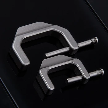 Titano Lydinio D Tipo Mini Raktų Žiedas Automobilių Sagtis Lock Sagtis Lauko Kabinti Sagtis EDC Įrankis yra Pasagos formos Sagtis Nuimama