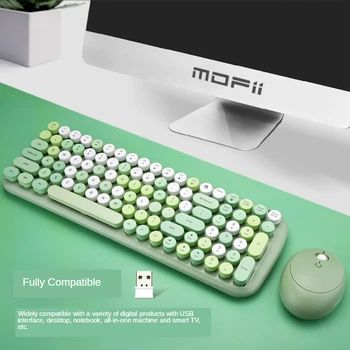 Belaidę klaviatūrą, pelę nustatyti mielas stilius spalvotų unisex punk keycaps office vaizdo įrašą gamybos nešiojamojo kompiuterio priedai.