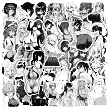 10/50Pcs Anime Hentai Sexy Bunny Mergina Waifu Decal Lagaminą Lipdukai, Nešiojamas Automobilių, Sunkvežimių Vandeniui Automobilių Sticke