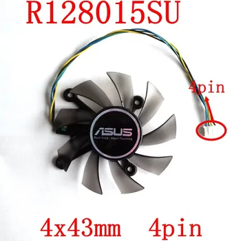 Nemokamas Pristatymas R128015SU 75mm 4pin 4 x 43mm už ASUS EAH5830/6850/8600/9800 GTS 260/450/460 HD7850 grafikos plokštės aušinimo ventiliatorius