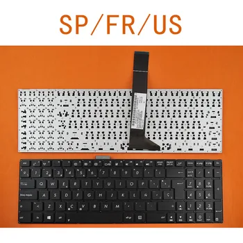 Prancūzų ispanų MUMS QWERTY klaviatūra AZERTY Išdėstymo Nauja Pakeitimo Klaviatūros ASUS X550E X550M X550V Y581C Y581J Y581L Y582C Nešiojamas kompiuteris