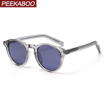 Peekaboo tr90 apvalus rėmo akiniai moterims uv400 vasaros skaidrus vyras saulės akiniai poliarizuoti ruda korėjos stiliaus 2021