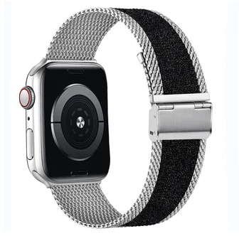Blizga Diržu, Apple watch juosta 40mm 44mm 41mm 45mm 44 mm Minkštas Elastingas Nailonas+ Milano apyrankę iWatch 