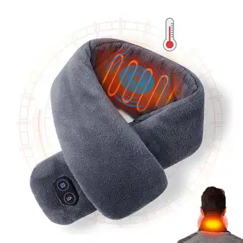 Naujas Žiemą Šildomas Šalikas Elektros Šildymo Šalikai Skara Smart 3 pavarų Šildymo Masažas Ajustable Įkraunamas USB Neckerchief