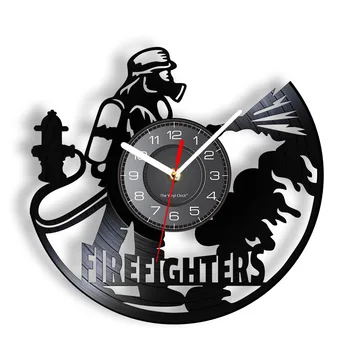 Ugniagesių Darbe, Priešgaisrinės Gelbėjimo Modernaus Dizaino Sieninis Laikrodis Kontrolės Departamento Gaisrininkas Silent Valomas Žiūrėti Dekoras