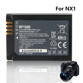 Bateriją BP1900 Samsung NX1 Įkrovimo Smart Camera Baterija 1860mAh