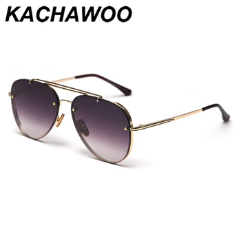 Kachawoo retro akiniai nuo saulės vyrams mados saulės akiniai metalo aukštos kokybės vairavimo flat top vyrų priedai karšto pardavimo lašas laivas