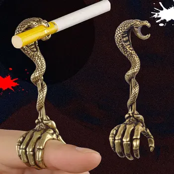 Kūrybinis Dizainas Snake King Cobra Cigarečių Savininko Žiedo Cigarečių Savininko Žiedas Nešiojamas Kietas Vyrų Cigarečių Turėtojas