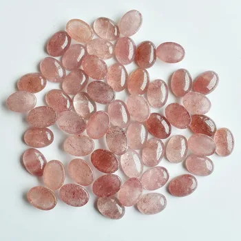 Geros kokybės natūrali braškių kristalų akmuo, Ovalo formos cabochon karoliukai 13x18mm papuošalai priėmimo didmeninė 50pcs/lot nemokamas pristatymas