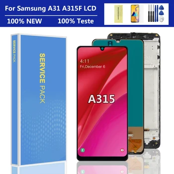 100% Testas Samsung Galaxy A31 LCD Ekranas Jutiklinis Ekranas skaitmeninis keitiklis Asamblėjos Pakeitimo 