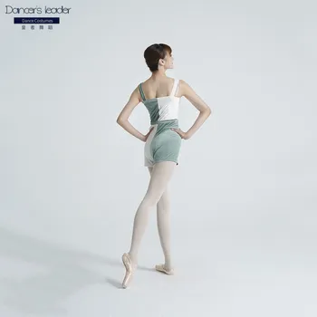 Baleto Leotard už Aksomo Kontrastas Sudurti Baleto, Šokių, Jogos Šiltas Dirželis Kelnes Baleto Leotard Aktorė Kostiumas 2