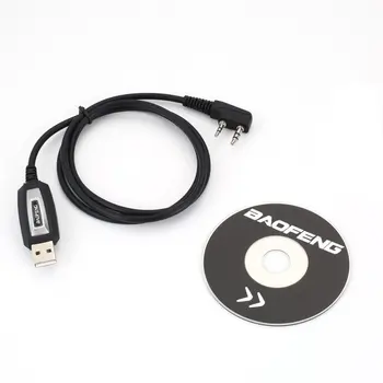 USB Programavimo Kabelis ir Programinės įrangos CD Baofeng Walkie Talkie UV-5R Serise BF-888S Priedais Rinkinys Nešiojamą radijo stotele Laidas