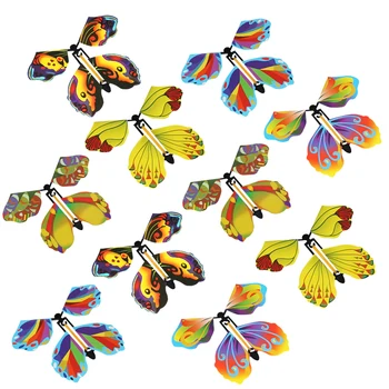 10vnt Magija Drugelis plaukioja Kortelės Žaislas su Tuščiomis Rankomis Butterfly Vestuvių Magija Rekvizitai Magija Gudrybės Lauko Žaislas Įdomus Išdaiga Žaislai
