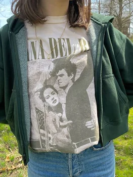 Naujas Lana Lletter Print T Shirt Vasaros Mados Medvilnės Marškinėliai Trumpomis Rankovėmis Viršūnes Marškinėliai, Unisex Marškinėliai