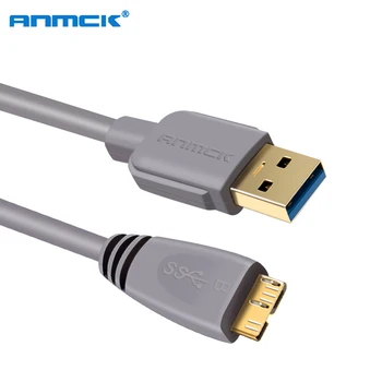 Anmck 5Gbps Usb Micro Kabelis USB-Sąsaja su B Duomenų Kabelis Standžiojo Disko Linija, Nešiojamieji kompiuteriai, Fotoaparatas Smart TV Kompiuteryje, Set Top Box,