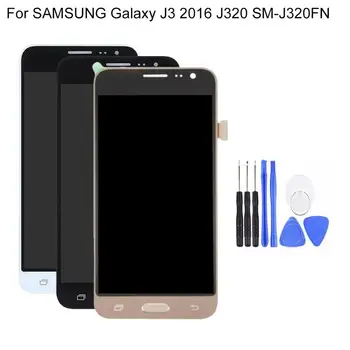 Pakeitimas LCD Ekranas Jutiklinis Ekranas skaitmeninis keitiklis Samsung Galaxy j3 skyrius 2016 J320 FN Telefono Ekrane Remonto Įrankių Telefonų Priedai 