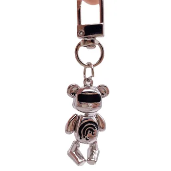 Metalo Kilnojamojo Roboto Bear Rabbit Key Chain Mobiliojo Telefono Pakabukas Airpods Keychain Mielas Krepšys, Piniginė Pakabukai Vyrams, Moterims, Aksesuarai