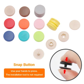 Plastikiniai Snaps Mygtuką Tvirtinimo Detalės Vertus, Paspauskite Nereikia Jokių Įrankių T5 Maišelį Aplanko Mygtuką, Dervos, Drabužių Reikmenys, Vaikiški Drabužiai