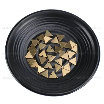 20-1000 Vnt Žalvario Trikampis Žavesio Rasti Papuošalai Priėmimo 15mm Geometrinis Pakabukas Jungtis Komponentų Didmeninė prekyba (Plonas Trikampis)