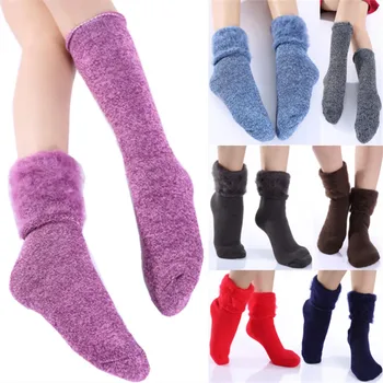 Vyrų, moterų žiemos naujas Plus aksomo plius storas šiltas ilgas kojines grindų kojinės W001