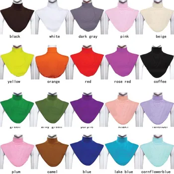 Islamo Hijab Plėtiniai Kaklo Patikrinti Galinio Dangtelio Netikrą Apykaklės Islamo Marškinėliai Pagal Aukščiausio Modalinis Šalikas Pusė Musulmonų Apykaklės