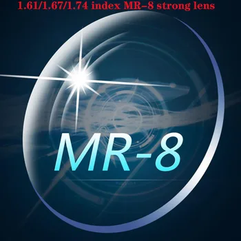 Zerosun 1.56 1.61 1.67 1.74 Indeksas Objektyvas Asferinis MR-8 Objektyvai 2 Vnt Stabdžių Mėlyna Šviesa Atspindi Nulio UV400 Regos už Taškus Rėmelį