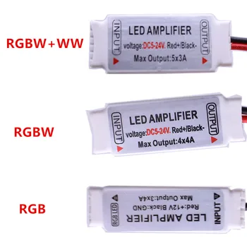 Mini RGB/RGBW/RGBCCT Led Stiprintuvo Reguliatorius Bendro Anodo 3CH/4CH/5CH Už 5050 SMD 3528 5050RGBWW RGBCCT Led Juostelės Apšvietimas