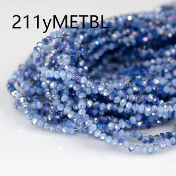 5A kokybę!!! 3MM 140 vienetų (partijos Bicone crystal beads pjovimo veido apvalūs stiklo karoliukai 