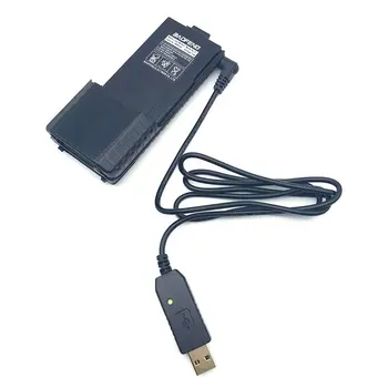USB Įkroviklio Laidą su Indikatoriaus Lemputė Walkie Talkie už BaoFeng UV-5R Pailginti Baterijos BF-UVB3 Plius Batetery Kumpis Radijo