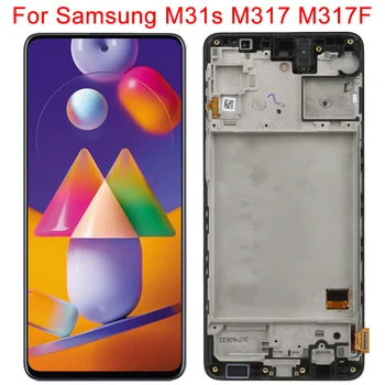 Originalus M317 LCD Samsung Galaxy M31s M317F Ekranas Su Rėmo Jutiklinis Ekranas 6.5