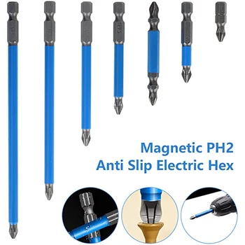 Supower Magnetinių Stabdžių Slydimo ph2 Varžtas Grąžtas 25mm,50mm,65mm,70mm,90mm,127mm,150mm (7PCS + Magnetizer) 5