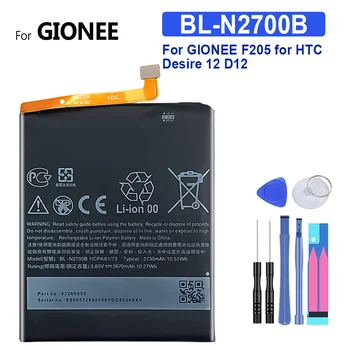 Bateriją BL-N2700B Už GIONEE F205 už HTC Desire, 12 D12 Mobiliojo Telefono 2730mAh