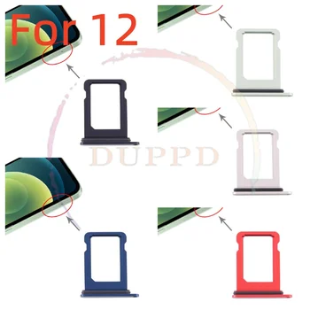 2VNT/DAUG Naujų Vieno Dual Sim Card Tray Laikiklis Lizdas, Skirtas Iphone 12 12mini Mini atsarginių dalių Adapterio Lizdas 0