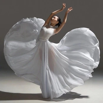 2022 Naujas Moterų Rudenį ir Žiemą Flamenko Pilvo Šokio Čigonų vientisos Spalvos Klasikinio Baleto Šokio Spektaklis Elegantiškas Ilgas Sijonas