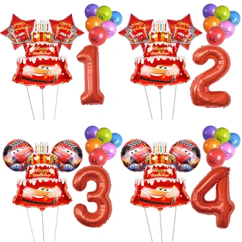 14Pcs/set Disney McQueen automobilių Folija Balionai vaikų automobilių gimtadienio dekoro latekso balionas baby shower prekių vaikas žaislas Globos